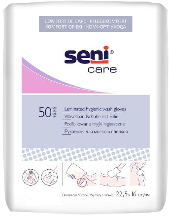Washand  SENI Care Wash glove met folie