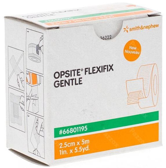 Fixatiefolie OPSITE Flexifix Gentle 5mx2,5cm
