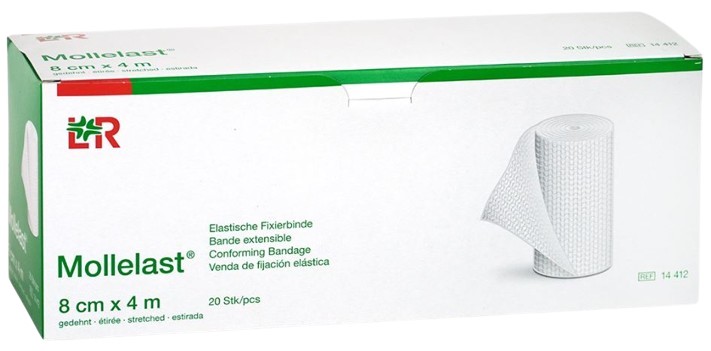 Elastisch fixatiewindsel Mollelast 4mx8cm