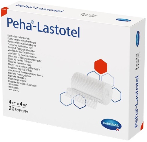 Elastisch fixatiewindsel Peha-Lastotel gecellofaneerd 4mx4cm