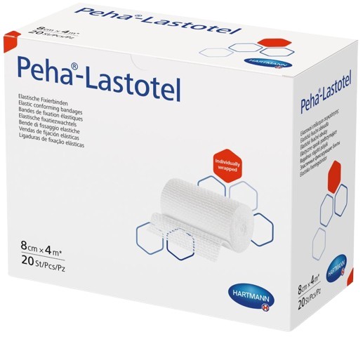 Elastisch fixatiewindsel Peha-Lastotel gecellofaneerd 4mx8cm