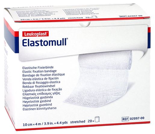 Elastisch fixatiewindsel Leukoplast Elastomull gecel 4mx10cm