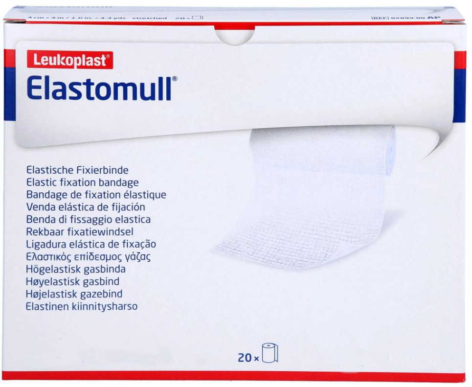 Elastisch fixatiewindsel Leukoplast Elastomull gecel 4mx12cm
