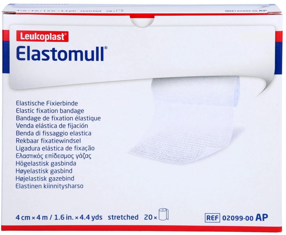 Elastisch fixatiewindsel Leukoplast Elastomull 4mx4cm