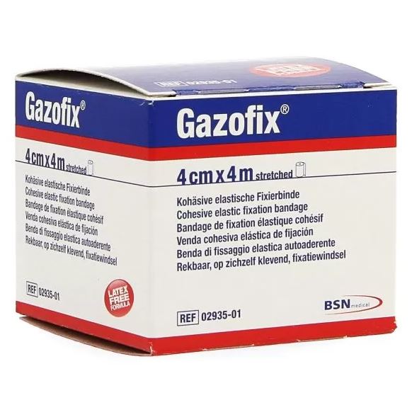 Elastisch fixatiewindsel Gazofix cohesive 4mx4cm