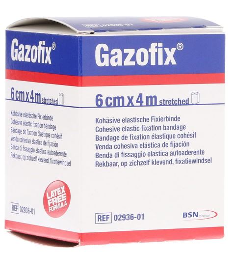Elastisch fixatiewindsel Gazofix cohesive 4mx6cm