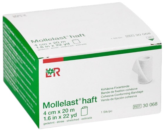 Elastisch fixatiewindsel Mollelast haft cohesive 20mx4cm