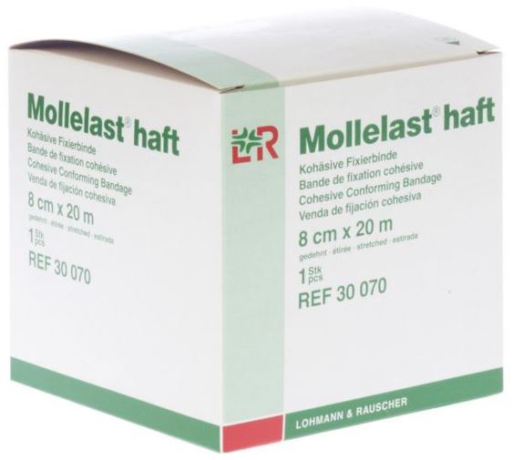 Elastisch fixatiewindsel Mollelast haft cohesive 20mx8cm