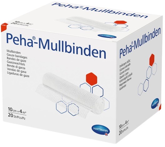 Niet elastisch fixatiewindsel Peha-Mullbinden 4mx10cm