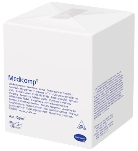 Non-woven kompres Medicomp 4-laags 10x10cm
