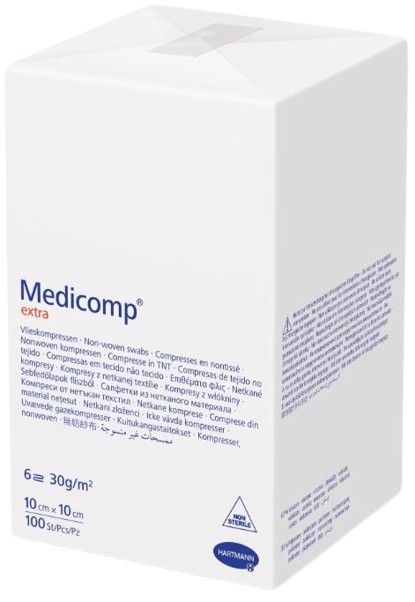 Non-woven kompres Medicomp Extra 6-laags 10x10cm