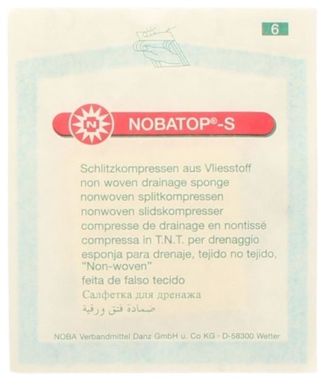 Non-woven splitkompres NOBATOP-steril S 7,5x7,5cm - Afbeelding 2