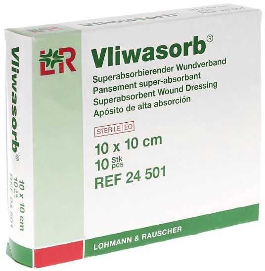 Superabsorberend verband Vliwasorb 10x10cm