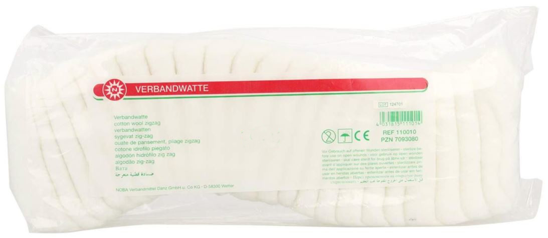 Verbandwatten NOBA Zigzag 500g