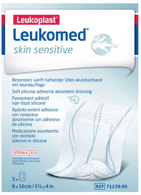 Eilandpleister Leukomed Skin Sensitive non-woven 8x10cm