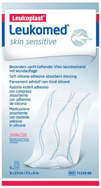 Eilandpleister Leukomed Skin Sensitive non-woven 8x15cm