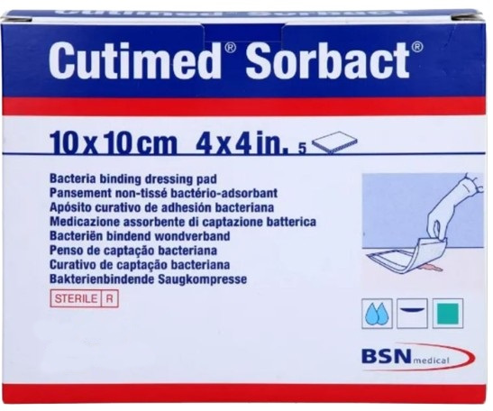 Antibacterieel verband Cutimed Sorbact 10x10cm