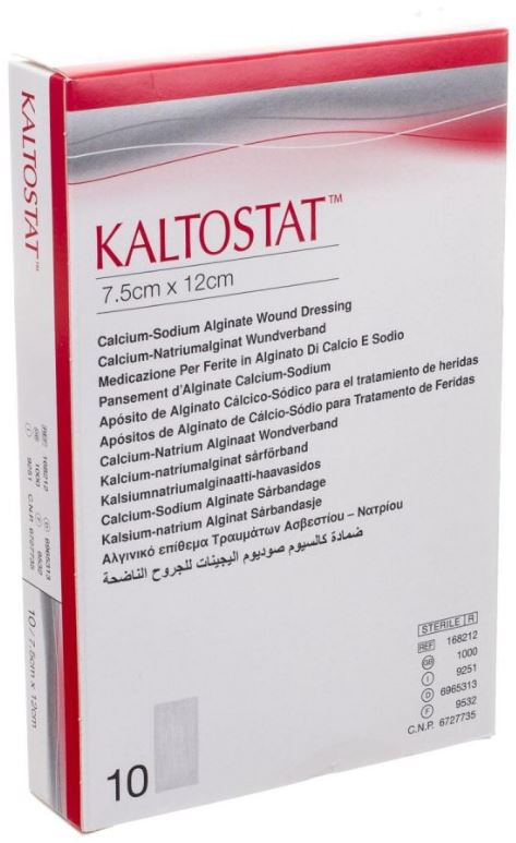 Alginaatverband Kaltostat 7,5x12cm
