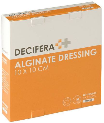 Alginaatverband DECIFERA 10x10cm