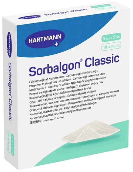 Alginaatverband Sorbalgon Classic 5x5cm