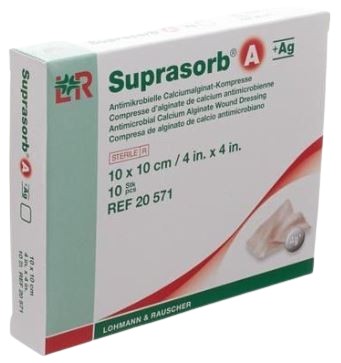 Antimicrobieel verband Suprasorb A +Ag 10x10cm