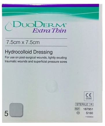 Hydrocolloïd verband DuoDERM Extra Thin 7,5x7,5cm