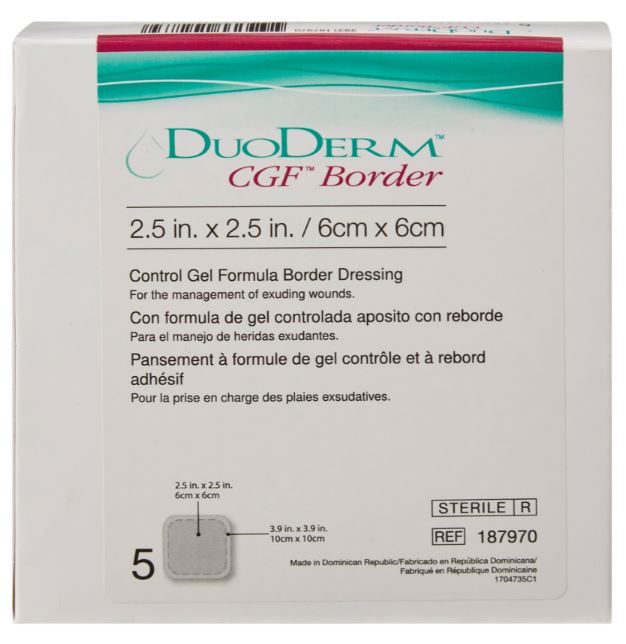 Hydrocolloïd verband DuoDERM E Border 10x10cm