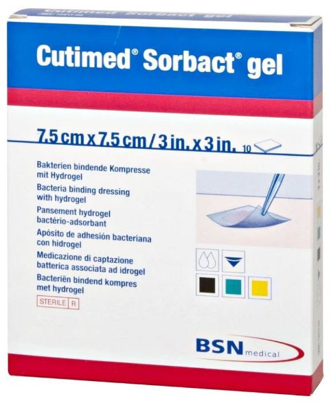 Antibacterieel verband Cutimed Sorbact Gel 7,5x7,5cm