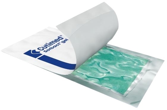 Antibacterieel verband Cutimed Sorbact Gel 7,5x7,5cm - Afbeelding 2