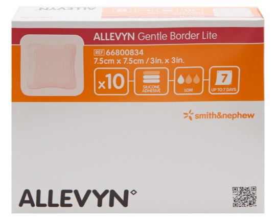 Foamverband ALLEVYN Gentle Border Lite 7,5x7,5cm