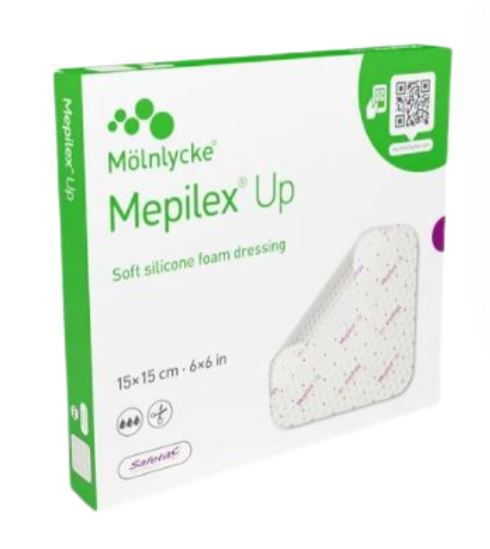 Siliconen foamverband Mepilex Up 15x15cm