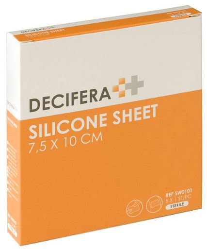 Siliconenverband DECIFERA Silicone Sheet 7,5x10cm