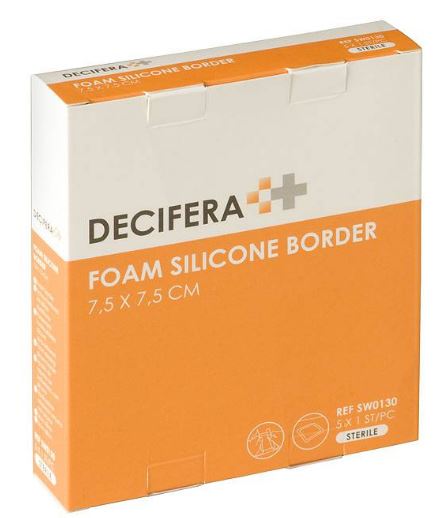 Foamverband DECIFERA Silicone Border 7,5x7,5cm