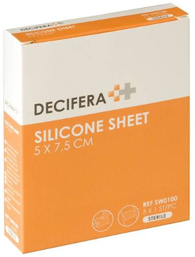 Siliconenverband DECIFERA Silicone Sheet 5x7,5cm