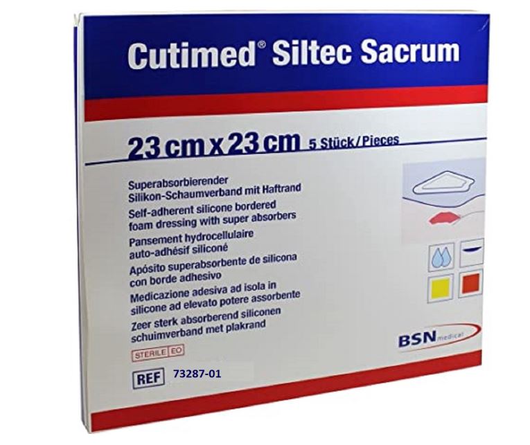Siliconen foamverband Cutimed Siltec B sacrum 23x23cm