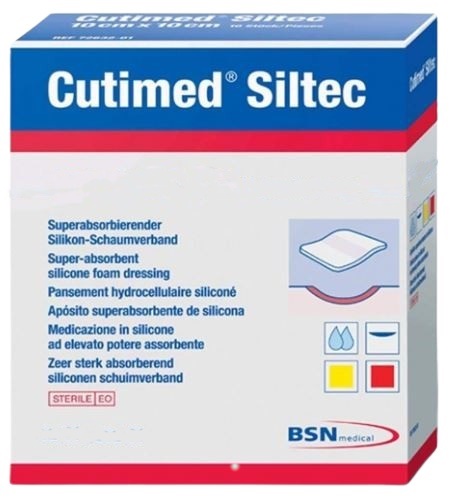 Siliconen foamverband Cutimed Siltec 15x15cm