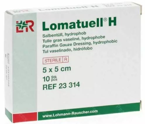Zalfkompres Lomatuell H 5x5cm