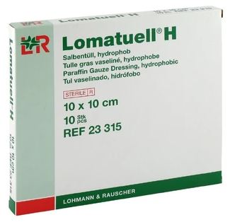 Zalfkompres Lomatuell H 10x10cm