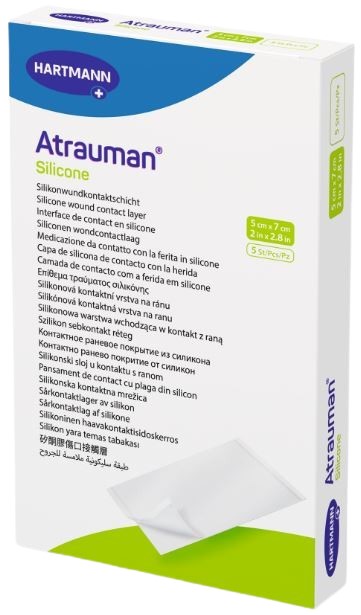 Zalfkompres Atrauman Silicone 5x7cm