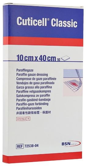 Zalfkompres Cuticell Classic 10x40cm