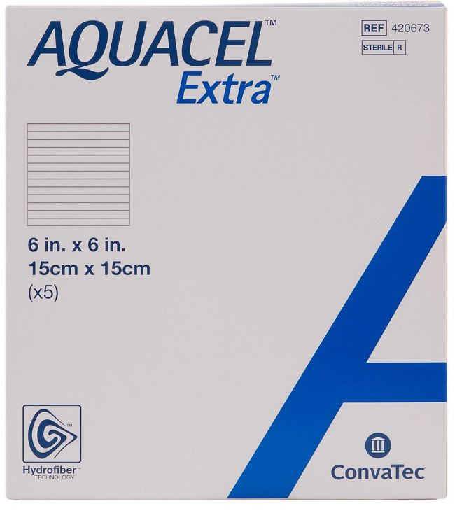 Hydrofiber verband AQUACEL Extra 15x15cm
