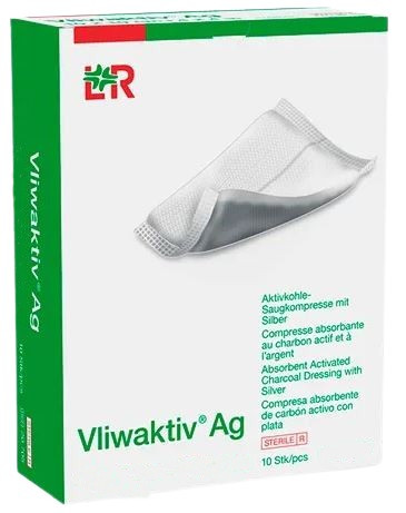 Koolstofverband Vliwaktiv AG 10x20cm