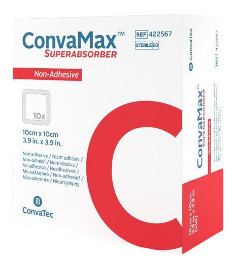 Superabsorberend verband ConvaMax Non-adhesive 10x10cm
