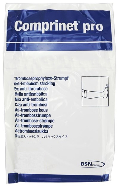 Anti-embolie kniekous Comprinet Pro teenvenster beige klein