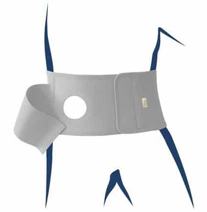 Stomabandage Stomacare wit 22,5cm hoog wit 110-120cm
