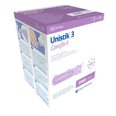 Veiligheidslancet Unistik 3 Comfort paars 28G