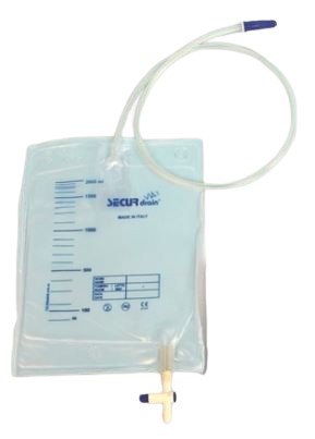 Urinebedzak Securdrain 2L 90cm kruiskraan