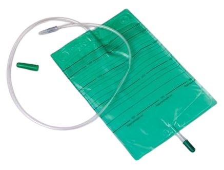 Urinebedzak Curion Curibag 2L 90cm trekkraan groen