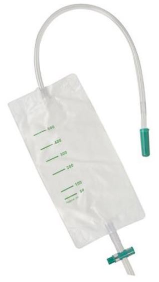 Urinebeenzak HEKURA 500ml 45cm kruiskraan