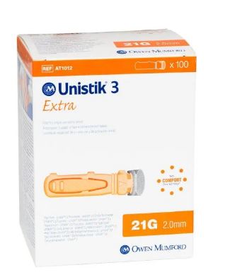 Lancet Unistik 3 Extra 21G 2,0 mm
